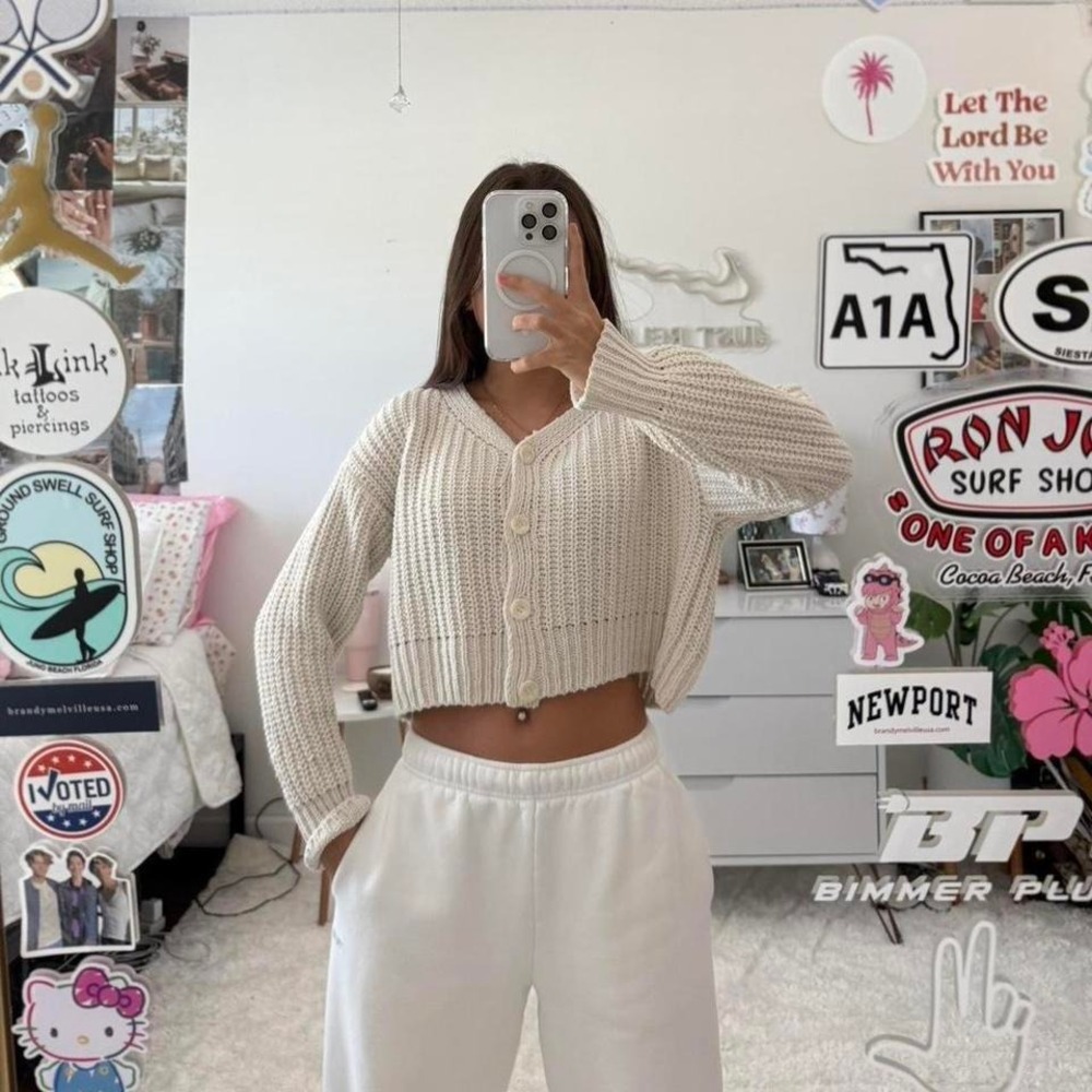 cream knitted cardigan‎ - Picture 2 of 5